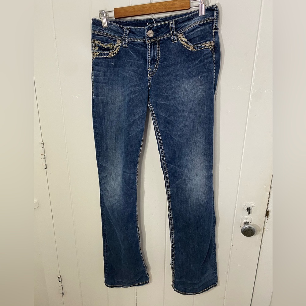 Silver Jeans Suki 17” Women’s Original29/33 Now 30/31.5 Blue Denim Jeans Bootcut